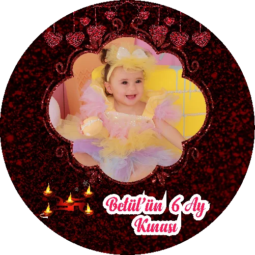 Kına Temalı Yuvarlak Açacak Magneti